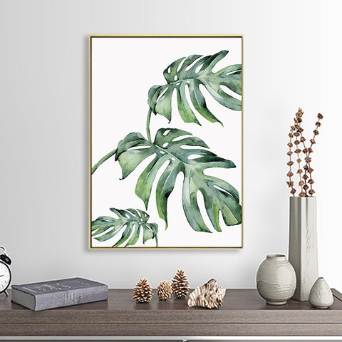 Green Leaf Plant No9 Canvas Print