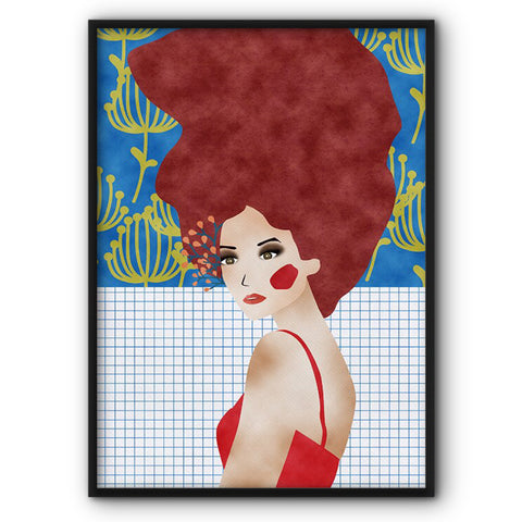 Lady With Red Cheeks No1 Canvas Print