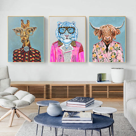 Fabulous Fashionista Lama Canvas Print