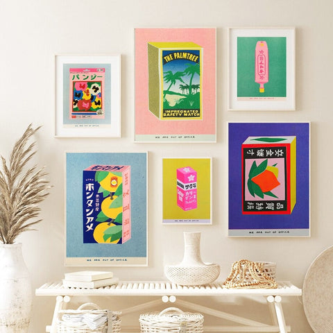 Japanese Sakura Color Ink Canvas Print
