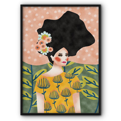 Lady With Red Cheeks No2 Canvas Print