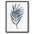 Blue Palm Leaf Art Print