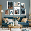Brown & Blue Forest Canvas Print