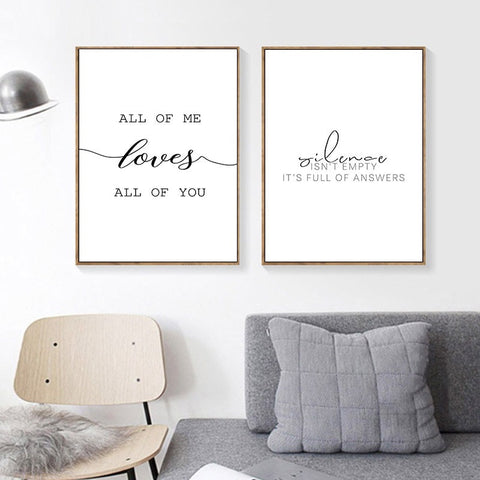 All Of Me Loves All Of You Canvas Print