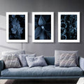 Flowers In Blue Canvas Print No2