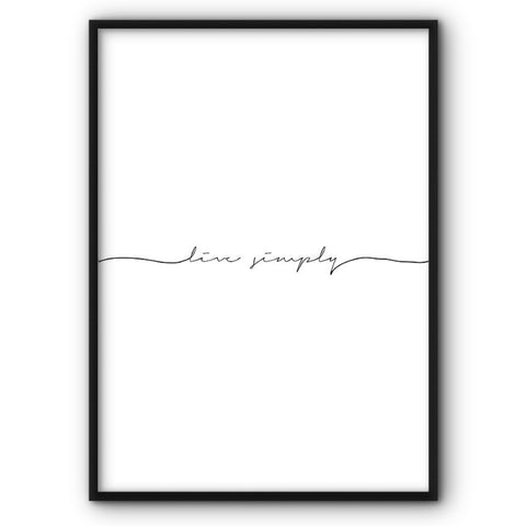 Live Simply Canvas Print