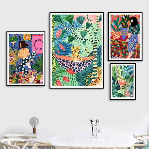Vibrant and Colourful Flowers Art Print