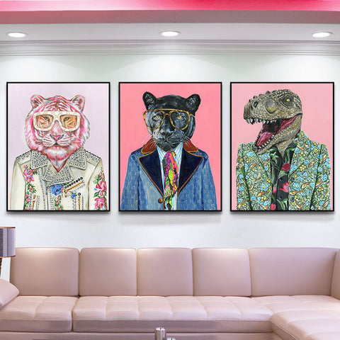 Fabulous Fashionista Lama Canvas Print