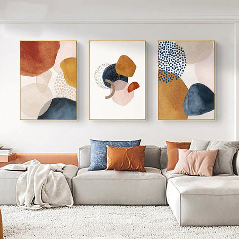 Abstract Brown And Blue Colours No5 Canvas Print