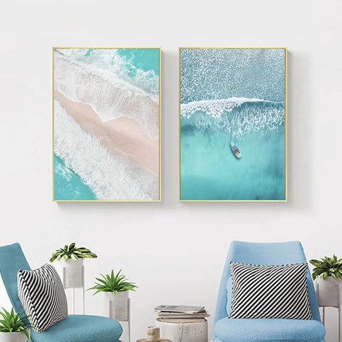 Ocean Shore Line Canvas Print