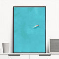 Girl In Blue Waters Canvas Print