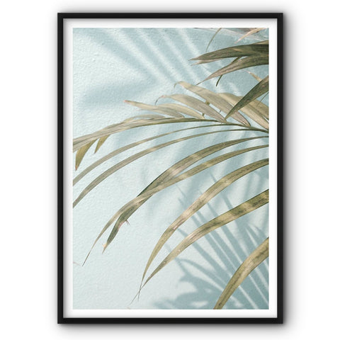 Tropical Leaves On Green Canvas Print