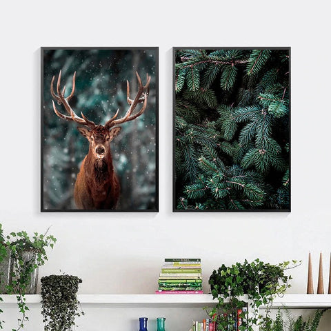 Deer In The Wild Canvas Print