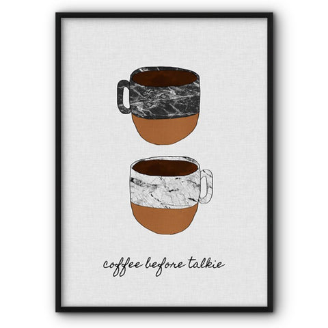 Coffee Before Talkie Canvas Print