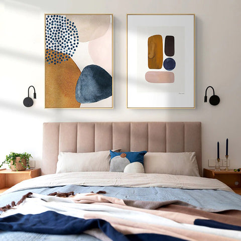 Abstract Brown And Blue Colours No5 Canvas Print