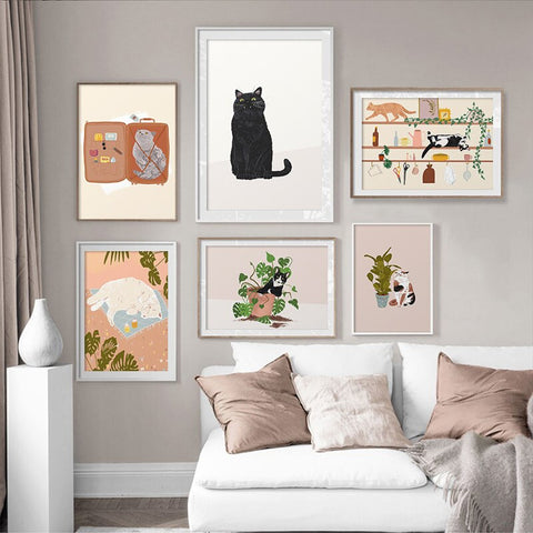 Kitty In A Pot Canvas Print