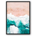 Sky-blue Water On Pink Shore Canvas Print
