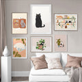 Kitty And Plant Canvas Print