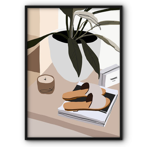candle-and-slippers-canvas-print
