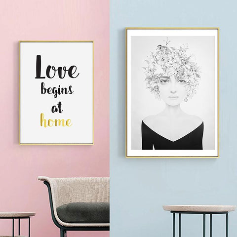Love Begins At Home Canvas Print