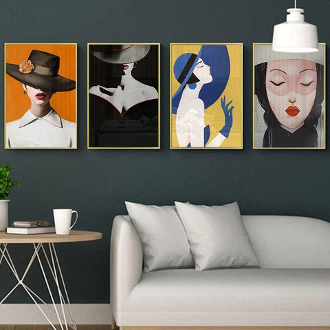Girl In A Blue Hat Canvas Print