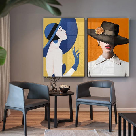 Girl In A Blue Hat Canvas Print