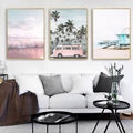 Pink Ocean And Sky Canvas Print