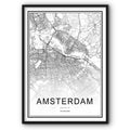 Amsterdam Map Canvas Print