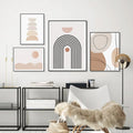 Abstract Shapes In Beige Colours Canvas Print