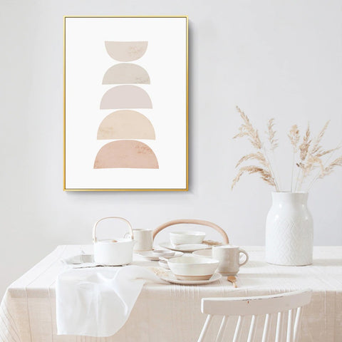 Abstract Shapes In Beige Colours No2 Canvas Print