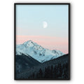 Blue Mountain Pink Sky Canvas Print