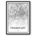 Frankfurt Map Canvas Print