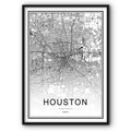 Houston Map Canvas Print