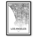 Los Angeles Map Canvas Print