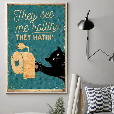 They See Me Rollin' They Hatin' Canvas Print