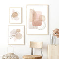 Abstract Shapes In Subtle Palette Canvas Print