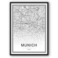 Munich Map Canvas Print