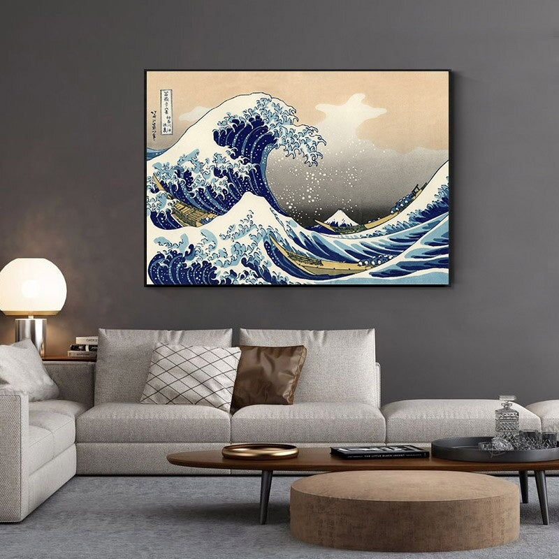 Hokusai The Great Wave Canvas Print Wall Art Poster Classic Art – The ...