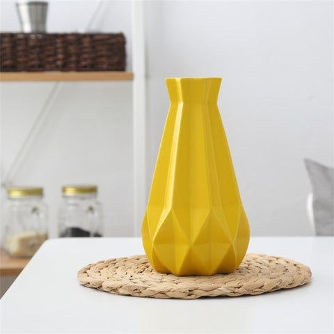 Yellow Scandi Porcelain Vase
