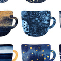 Blue Teacups Canvas Print