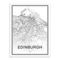 Edinburgh Map Canvas Print