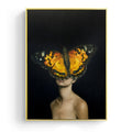 Lady And A Butterfly Art Print