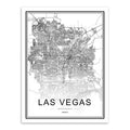 Las Vegas Map Canvas Print