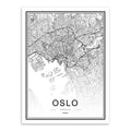 Oslo Map Canvas Print