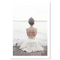 A Girl On The Shore Canvas Print
