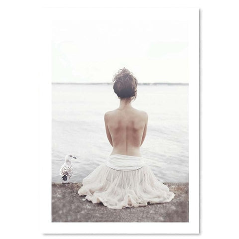 a-girl-on-the-shore-canvas-print