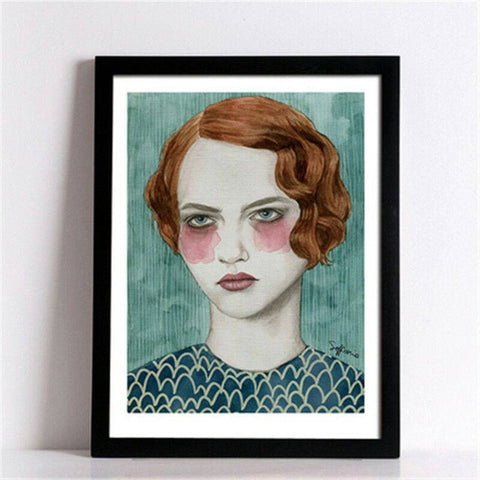 Watercolour Portrait Canvas Print