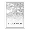 Stockholm Map Canvas Print