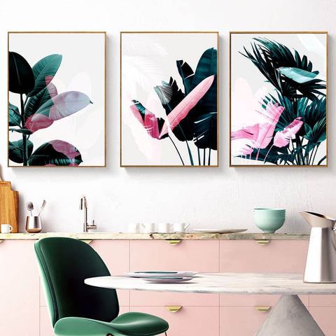 pink-and-green-leaves-no2-canvas-print