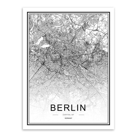 Berlin Map Canvas Print